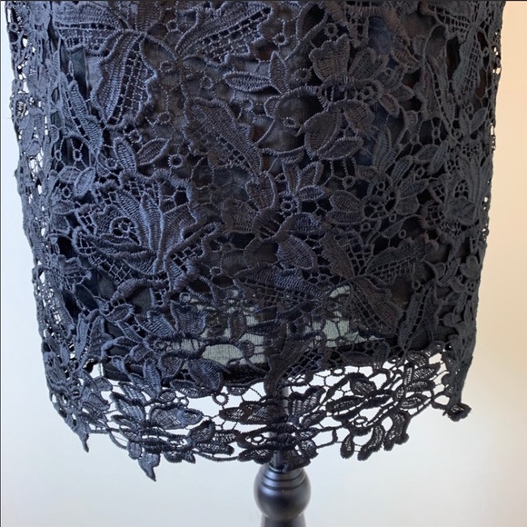 Anthropologie Esley Black Crochet LS Dress - Picture 6 of 7
